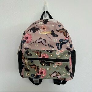 NWT Betsey Johnson Backpack - Studded Kitsch Print - Floral Butterfly